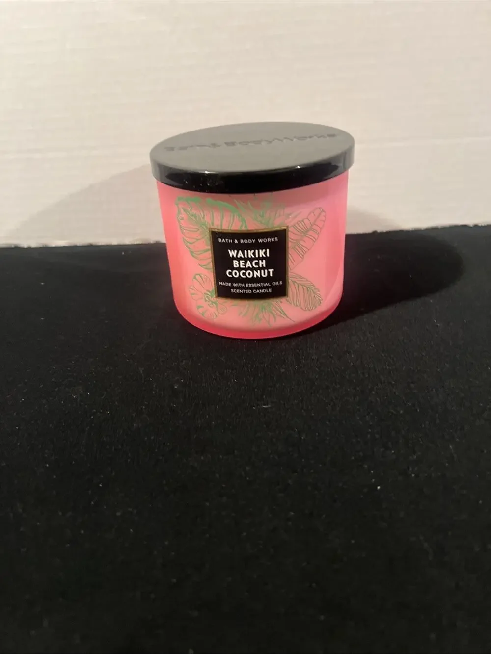 BATH & BODY WORKS WAIKIKI BEACH COCONUT CANDLE 3 WICK LARGE 14.5 OZ NEW Read